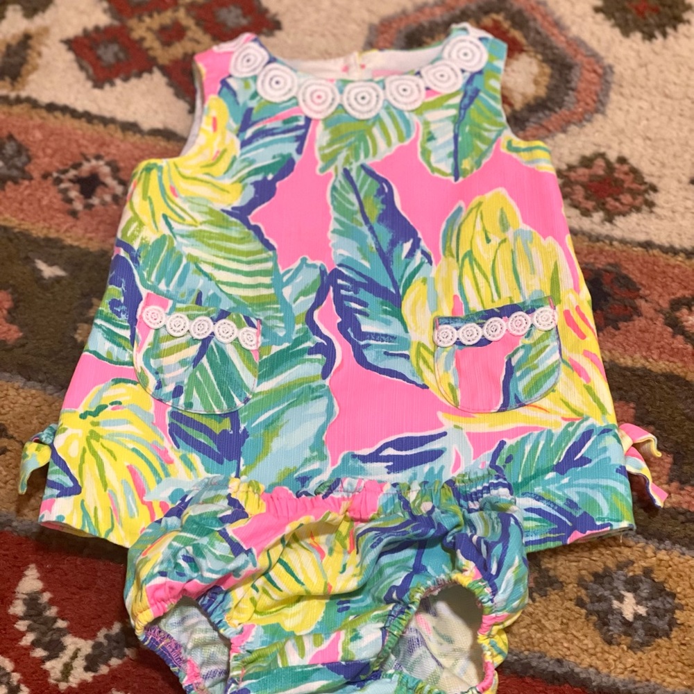 Lilly Pulitzer dress and bloomers size 3-6 months EUC